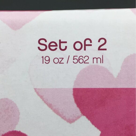 2pc Heart Arrow Red Rhinestone Stemless Wine Glass Set Cupid Gold Valentines Day - Picture 3 of 5